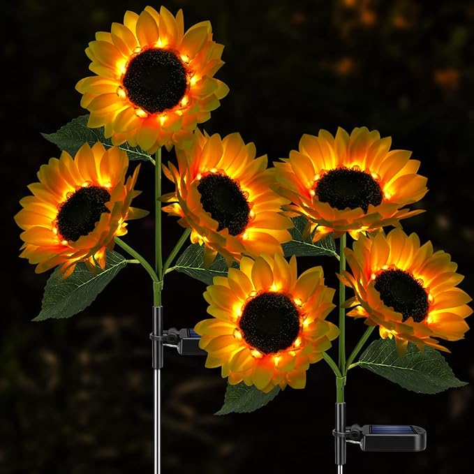 Solar Sunflower Garden Light – LED Outdoor Decorative Flower Light with Solar Power | Pack of 1