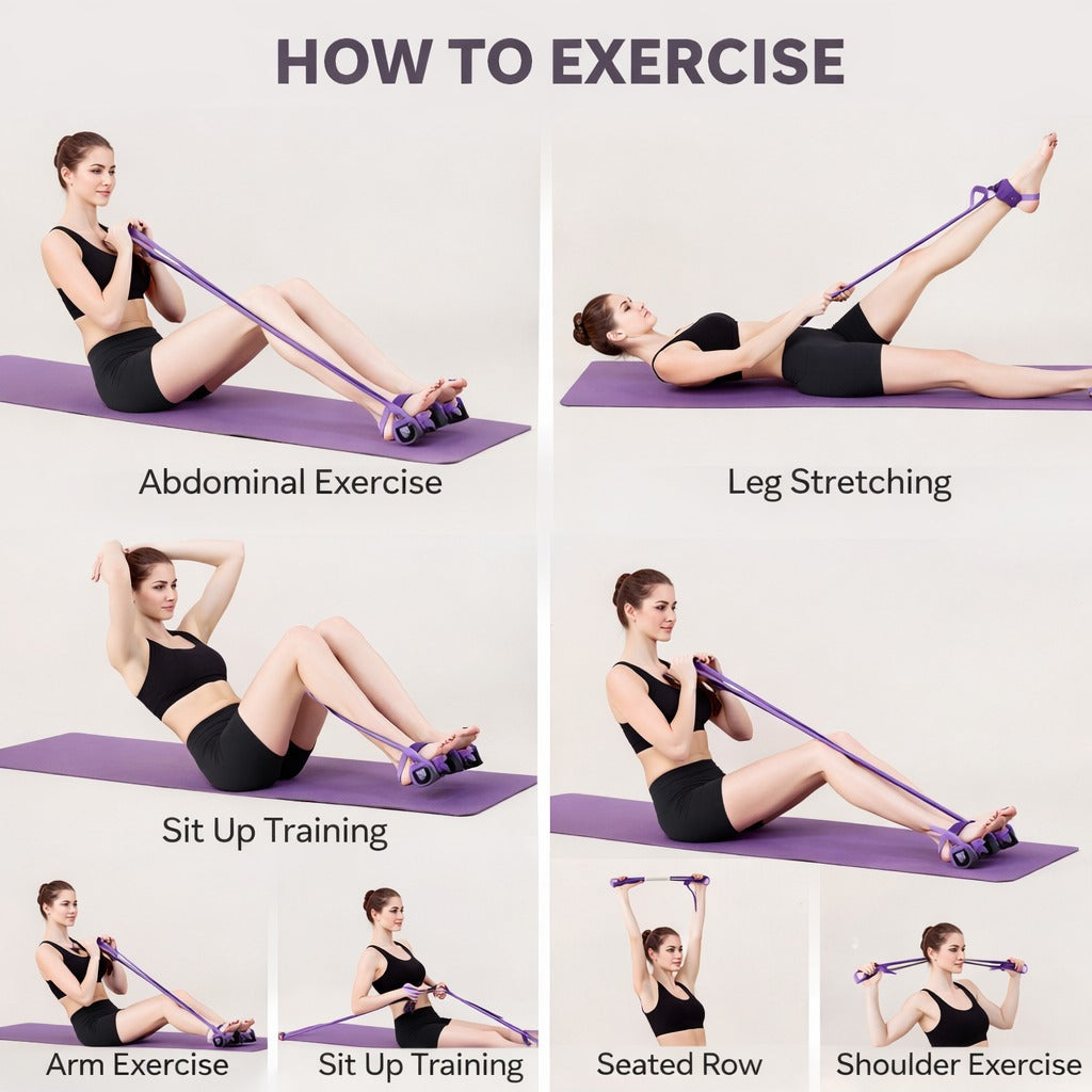 Yoga Pedal Puller Resistance Band – Portable Full-Body Workout & Stretching Exercise Equipment for Home & Fitness