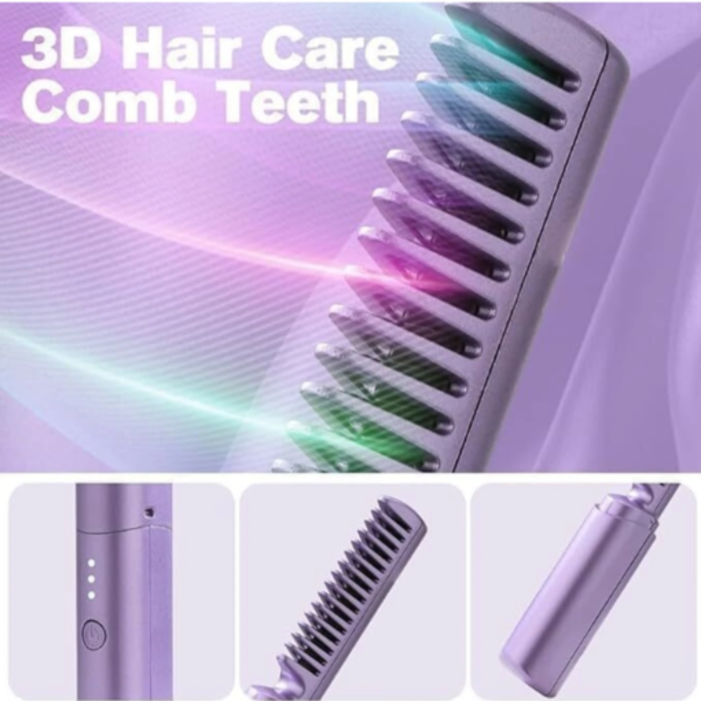 Meneflix Portable Cordless Mini Hair Straightener & Hot Comb
