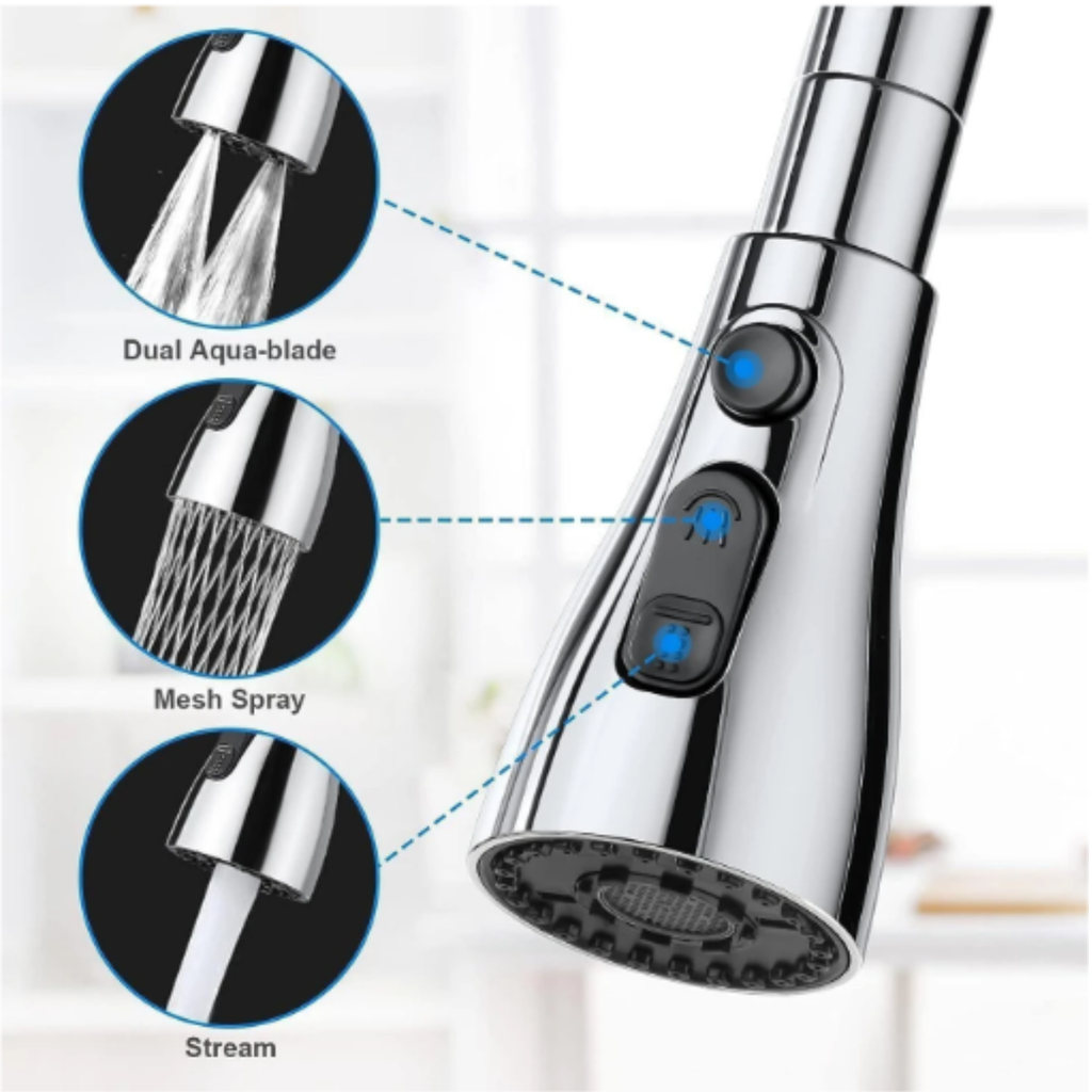 3-Mode Kitchen Sink Faucet | Multi-Function Water Tap