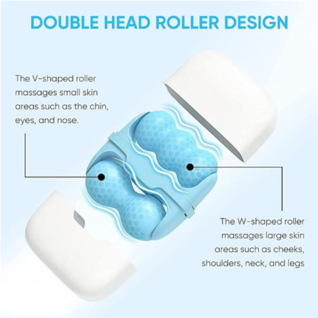 2-in-1 Ice Roller for Face & Body | Cooling Massage Roller