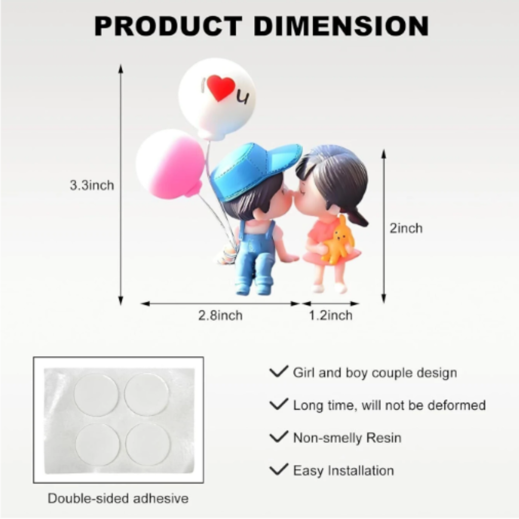 Cute Cartoon Couple Car Decoration
