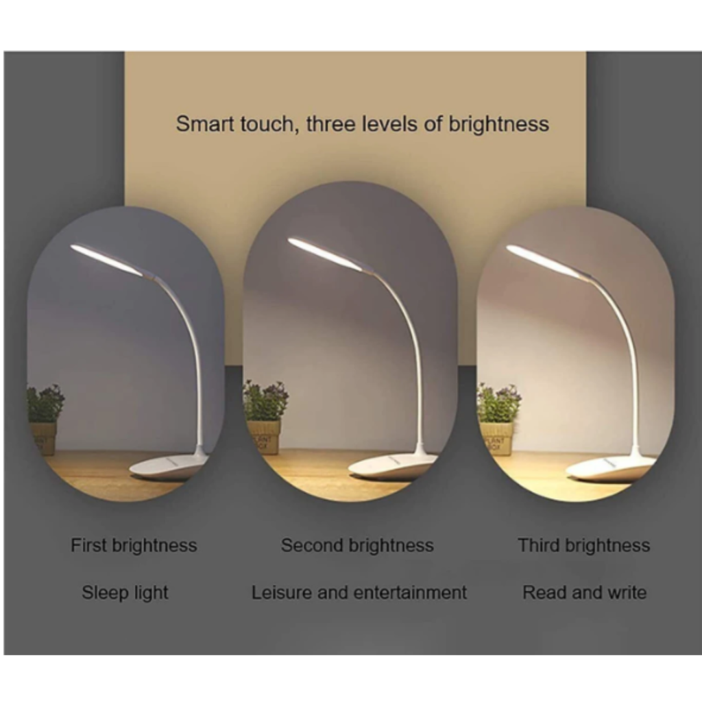 Rechargeable LED Table Lamp with Touch On/Off Switch – Portable Bedside & Desk Light