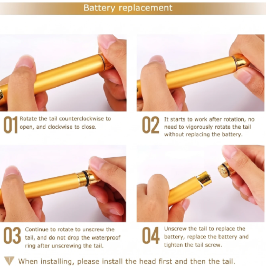 Vibrating Facial Roller – Facial Massage & Skincare Beauty Tool for Women & Men