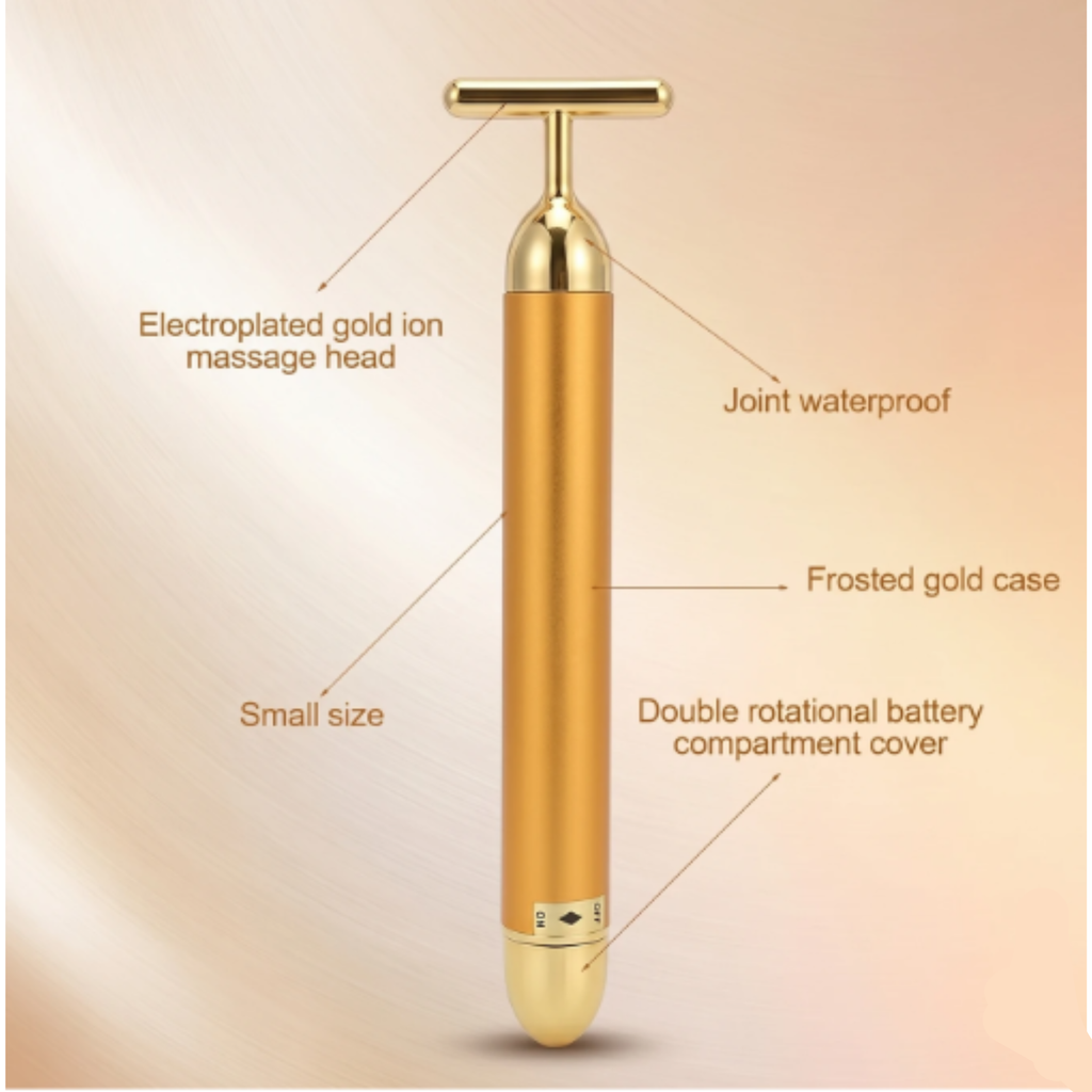 Vibrating Facial Roller – Facial Massage & Skincare Beauty Tool for Women & Men