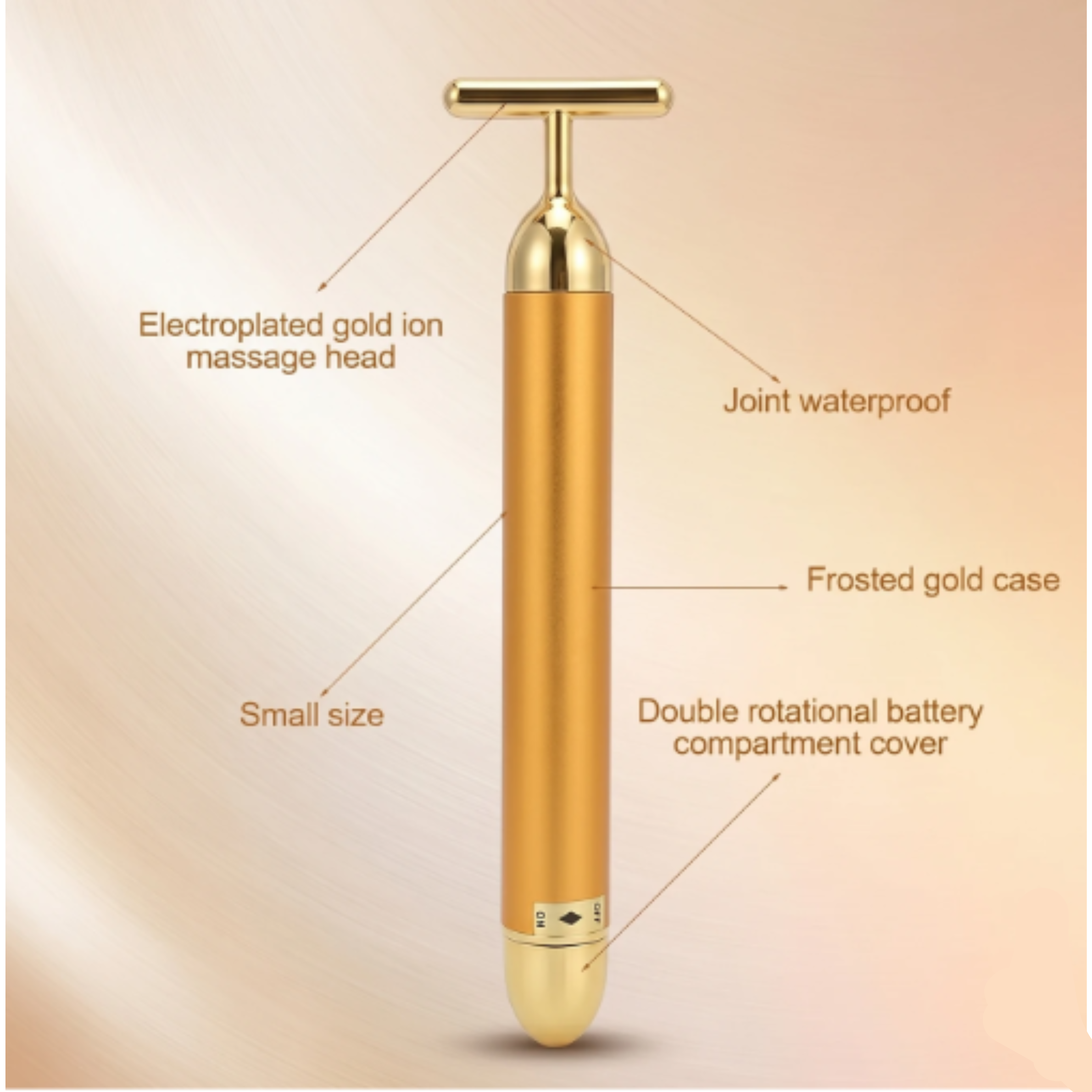 Vibrating Facial Roller – Facial Massage & Skincare Beauty Tool for Women & Men