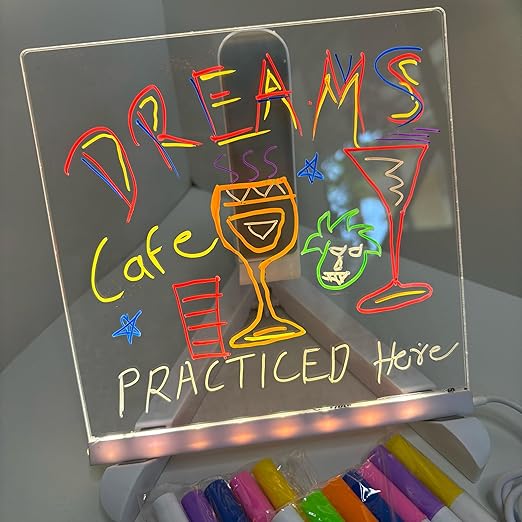 Acrylic Luminescent Writing Board – LED Glow Message Board & Reusable Writing Pad for Home, Office & Kids