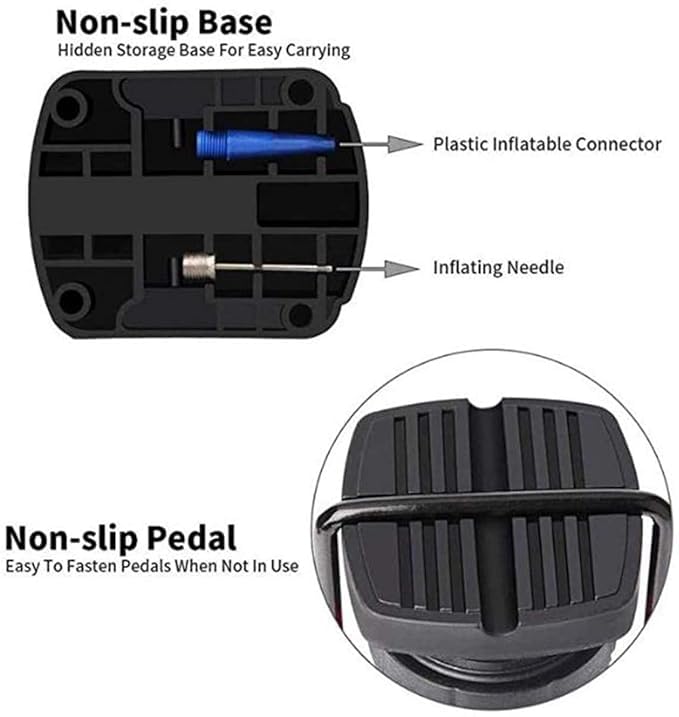 Portable High-Pressure Foot Air Pump – Compact Foot-Operated Inflator Pump for Car, Bike, Sports & Household Use | CL-NE-1672