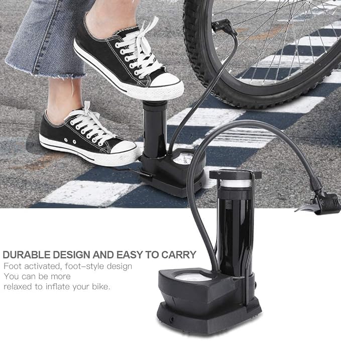 Portable High-Pressure Foot Air Pump – Compact Foot-Operated Inflator Pump for Car, Bike, Sports & Household Use | CL-NE-1672
