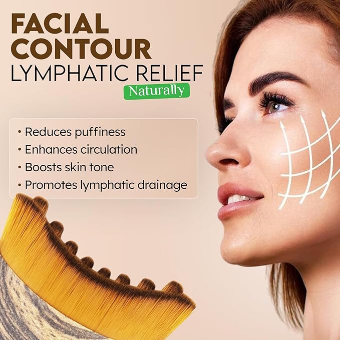 Lymphatic Contour Face Brush – Ergonomic Facial Massage & Skincare Tool