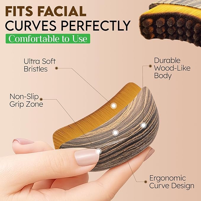 Lymphatic Contour Face Brush – Ergonomic Facial Massage & Skincare Tool