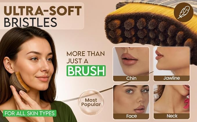 Lymphatic Contour Face Brush – Ergonomic Facial Massage & Skincare Tool