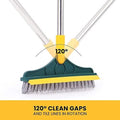 2-in-1 Bathroom Floor Cleaning Brush – Long Handle with 120° Rotating Head | Floor Scrubber