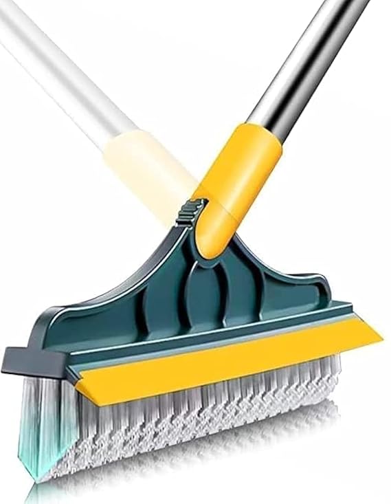 2-in-1 Bathroom Floor Cleaning Brush – Long Handle with 120° Rotating Head | Floor Scrubber