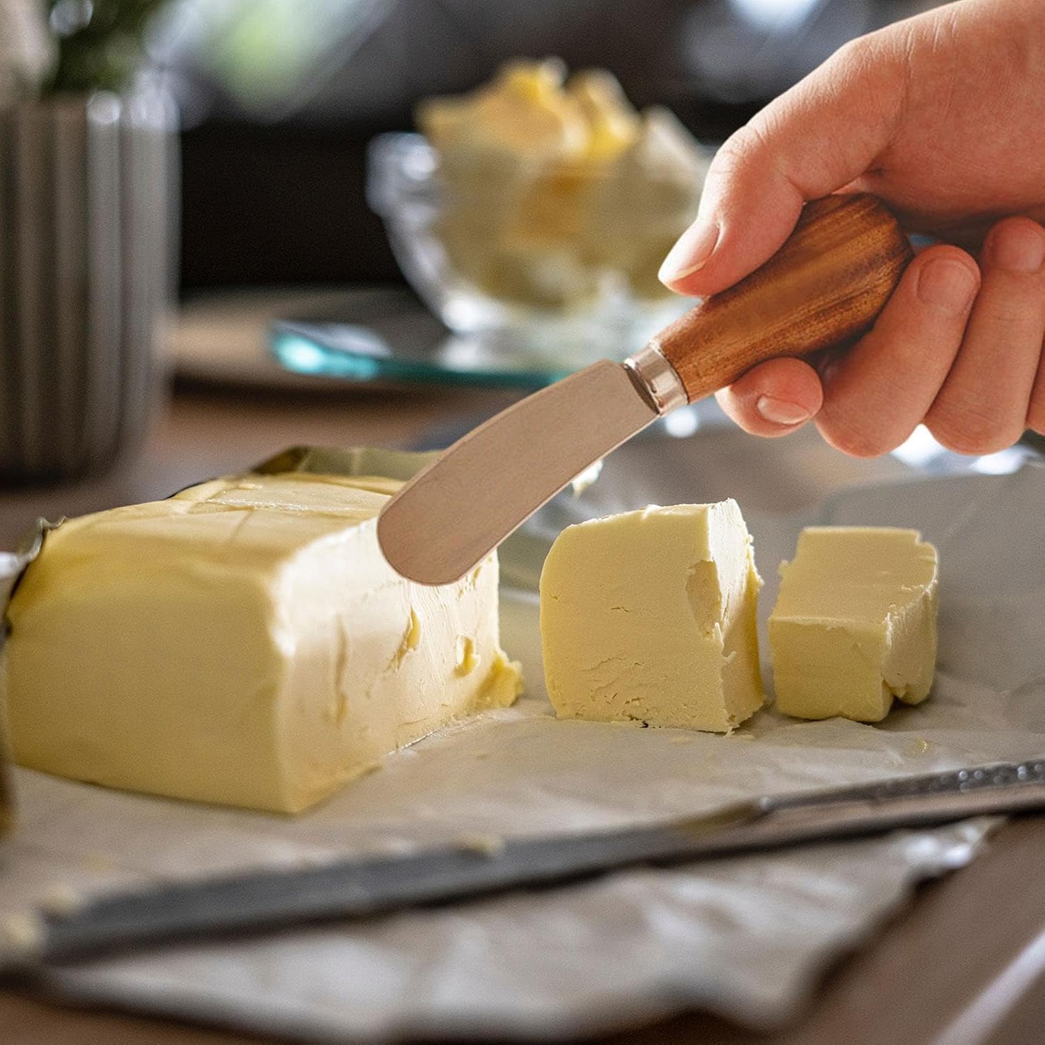 Mini Wooden Handle Butter Knife – Compact Kitchen Spreader Knife | Pack of 2
