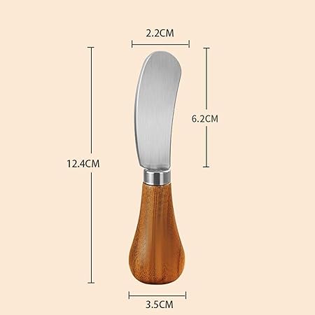 Mini Wooden Handle Butter Knife – Compact Kitchen Spreader Knife | Pack of 2