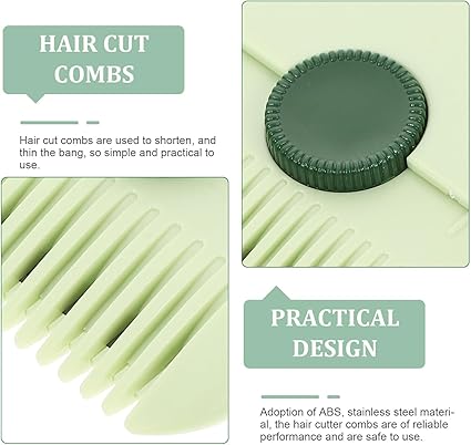 2-in-1 Hair Cutting & Thinning Comb – Professional Hair Trimming & Texturizing Comb | Pack of 1, Random Color