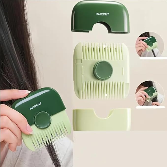 2-in-1 Hair Cutting & Thinning Comb – Professional Hair Trimming & Texturizing Comb | Pack of 1, Random Color