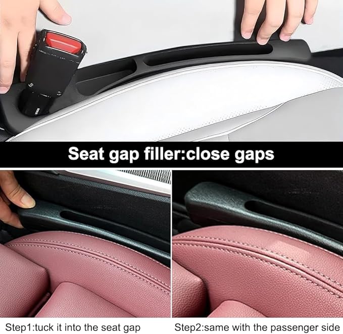 2PCS Car Seat Gap Plug – Universal Car Seat Crevice Filler & Organizer