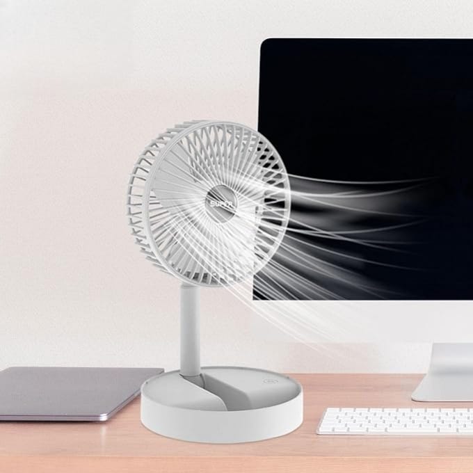 Portable Foldable Table Fan – Compact Adjustable Mini Fan | Random Color | Pack of 1