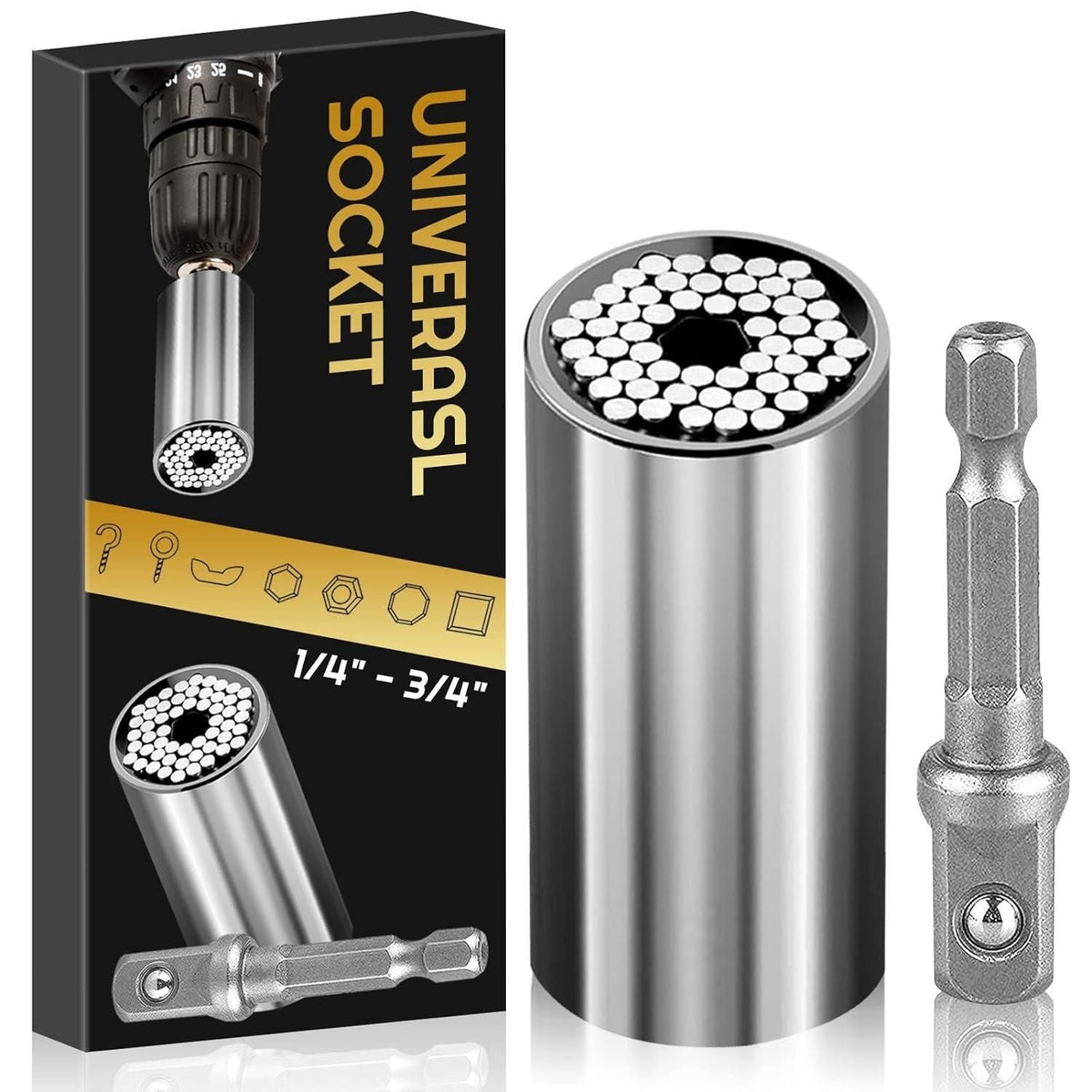Universal Socket Grip Adapter – Multi-Size Adjustable Socket Wrench Tool