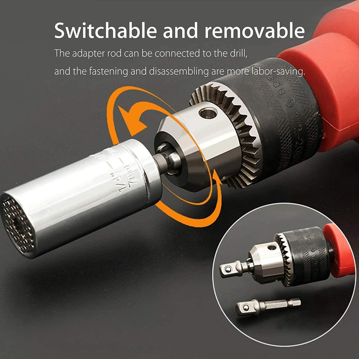 Universal Socket Grip Adapter – Multi-Size Adjustable Socket Wrench Tool