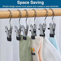 Multipurpose Hanger Clips with Hooks – Clothes & Food Bag Clips for Pants, Handbags & Kitchen Storage | Pack of 10
