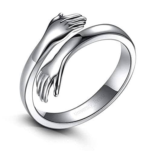 Cute “Hug Me More” Adjustable Rings – Adorable Fashion Finger Rings for Girls & Women | Pack of 3, Random Color