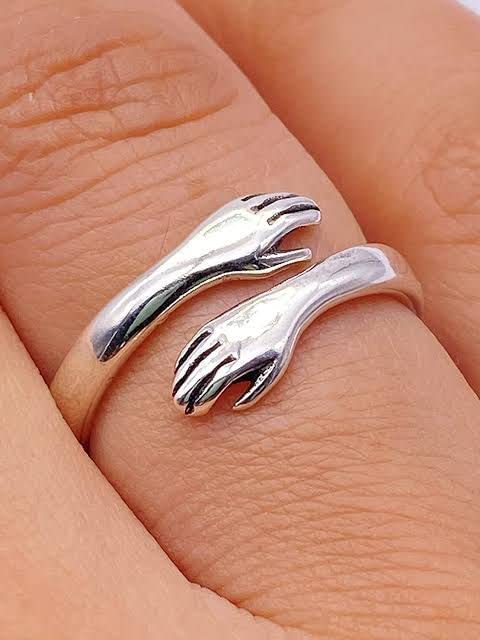 Cute “Hug Me More” Adjustable Rings – Adorable Fashion Finger Rings for Girls & Women | Pack of 3, Random Color