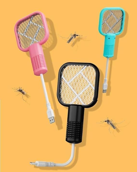 Mini Mosquito Killer Bat – Portable Electric Mosquito Swatter | Random Color