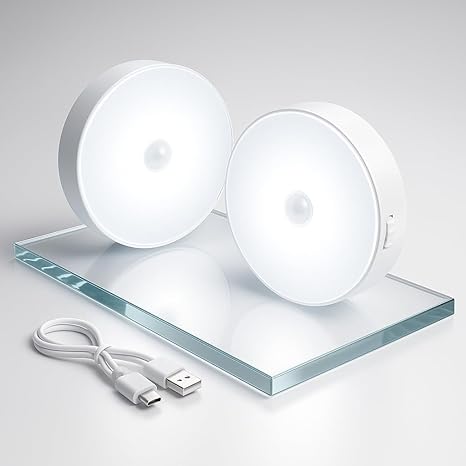 Motion Sensor LED Night Light – USB Rechargeable Wireless Self-Adhesive Light | Pack of 6