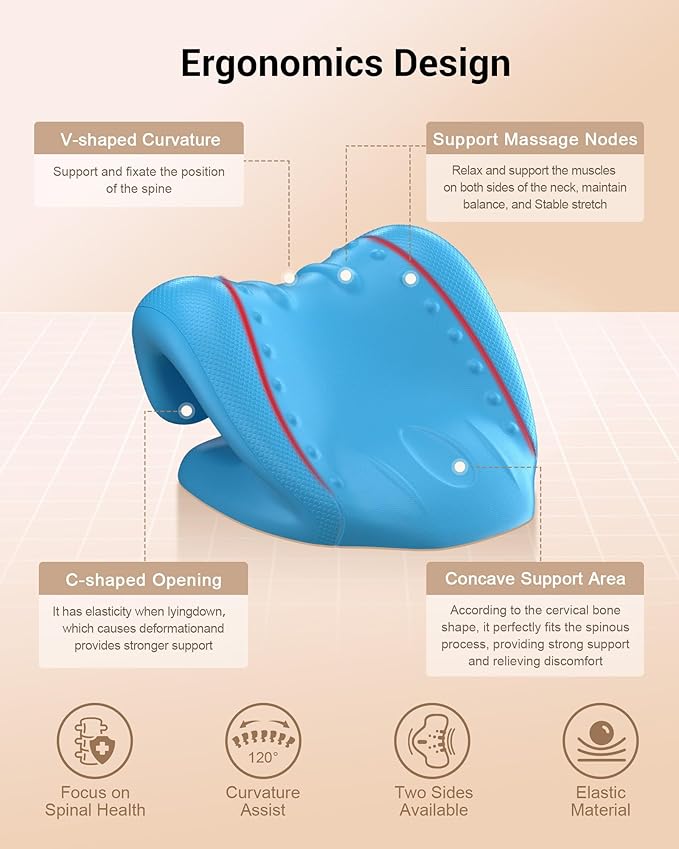 Neck Stretcher for Neck Relief – Adjustable Cervical Support & Relaxation Device for Home Use
