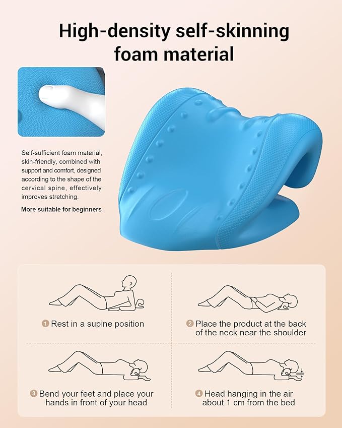 Neck Stretcher for Neck Relief – Adjustable Cervical Support & Relaxation Device for Home Use