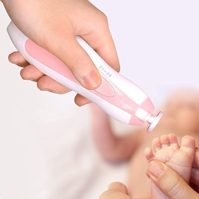 Electric Baby Nail File – Gentle Nail Trimmer & Polisher | Pink