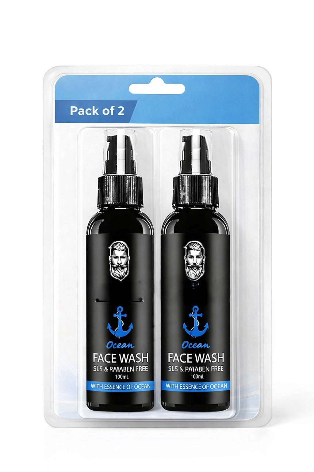 Ocean Face Wash for Men – Refreshing Daily Facial Cleanser for Deep Cleansing & Fresh-Looking Skin | Pack of 2