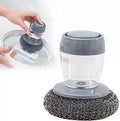 Soap Dispensing Palm Scrub Brush – Handheld Dishwashing & Kitchen Cleaning Brush | Pack of 1
