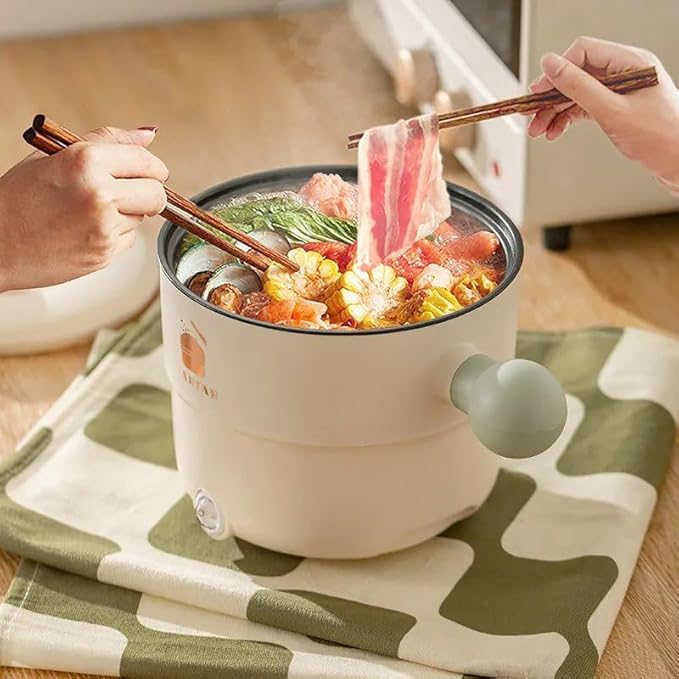 Electric Mini Cooking Pot – 1.5L Non-Stick Multi-Function Hotpot for Quick Cooking