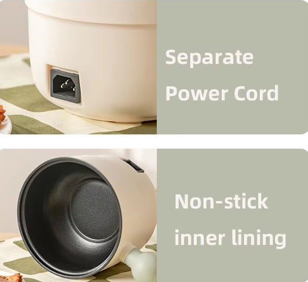 Electric Mini Cooking Pot – 1.5L Non-Stick Multi-Function Hotpot for Quick Cooking
