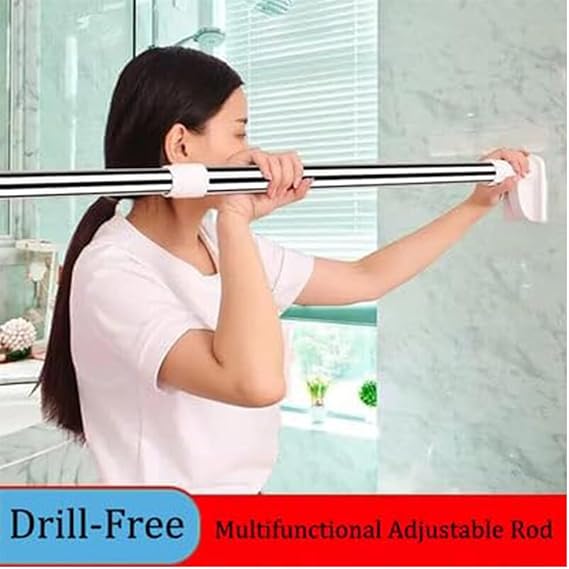 Multifunctional Adjustable Tension Rod – Heavy Duty Clothes Hanging Rod for Closet, Wardrobe & Home