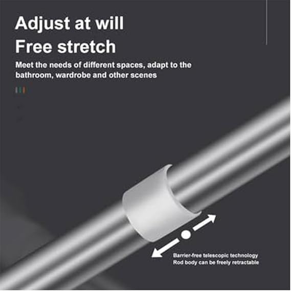 Multifunctional Adjustable Tension Rod – Heavy Duty Clothes Hanging Rod for Closet, Wardrobe & Home