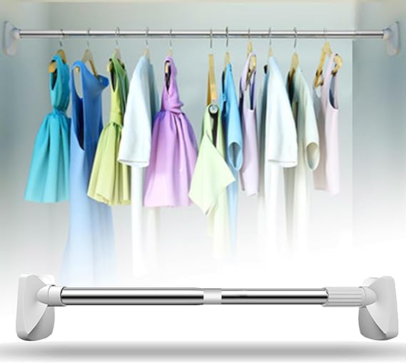 Multifunctional Adjustable Tension Rod – Heavy Duty Clothes Hanging Rod for Closet, Wardrobe & Home