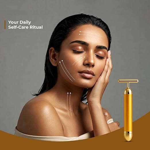 Vibrating Facial Roller – Facial Massage & Skincare Beauty Tool for Women & Men
