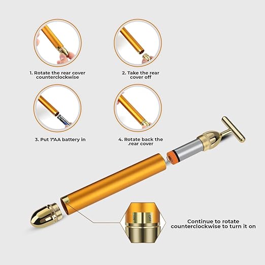 Vibrating Facial Roller – Facial Massage & Skincare Beauty Tool for Women & Men