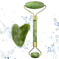 Jade Roller & Gua Sha Facial Massager – Natural Himalayan Stone Face & Neck Massage Tool for Skincare & Serum Application