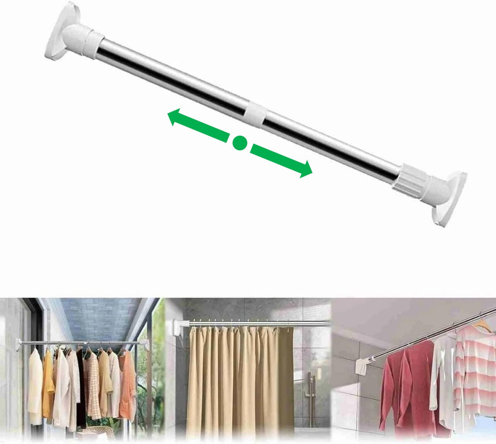 Multifunctional Adjustable Tension Rod – Heavy Duty Clothes Hanging Rod for Closet, Wardrobe & Home