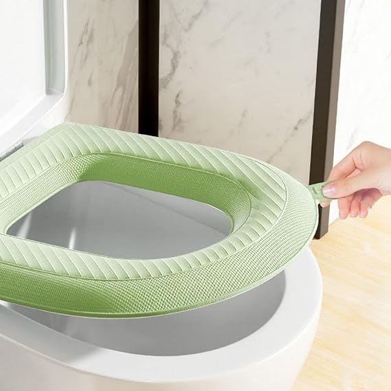 Washable Soft Warmer Toilet Seat Cover – Comfortable Winter Toilet Seat Cushion