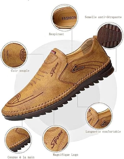 Leather Slip-On Moccasins – Classic Penny Loafers for Men | Casual & Formal Footwear