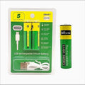 2 Pcs Type-C Rechargeable AA Batteries – 800mWh USB Type-C Rechargeable Batteries for Compatible Electronic Devices | CL-VI-2185