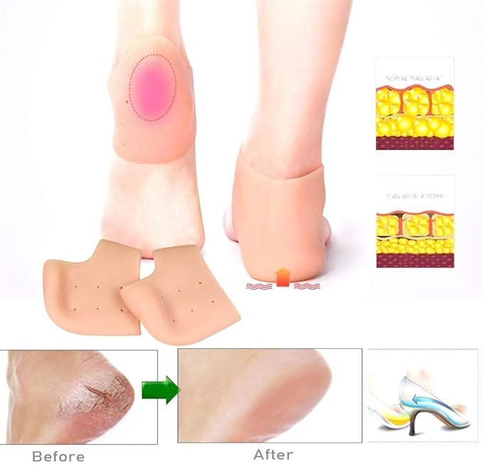 Silicone Gel Heel Protector Socks – Soft Heel Cushion & Foot Care Sleeves for Heel Protection, Comfort & Everyday Use | CL-MA-1677