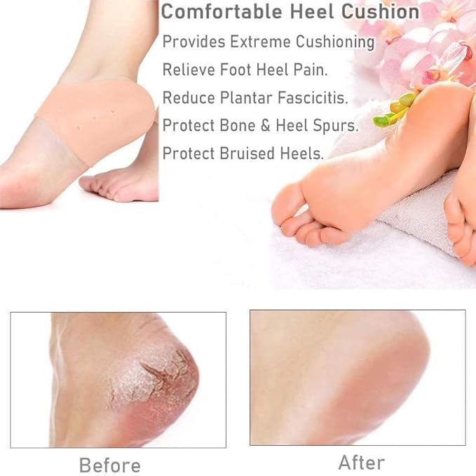 Silicone Gel Heel Protector Socks – Soft Heel Cushion & Foot Care Sleeves for Heel Protection, Comfort & Everyday Use | CL-MA-1677